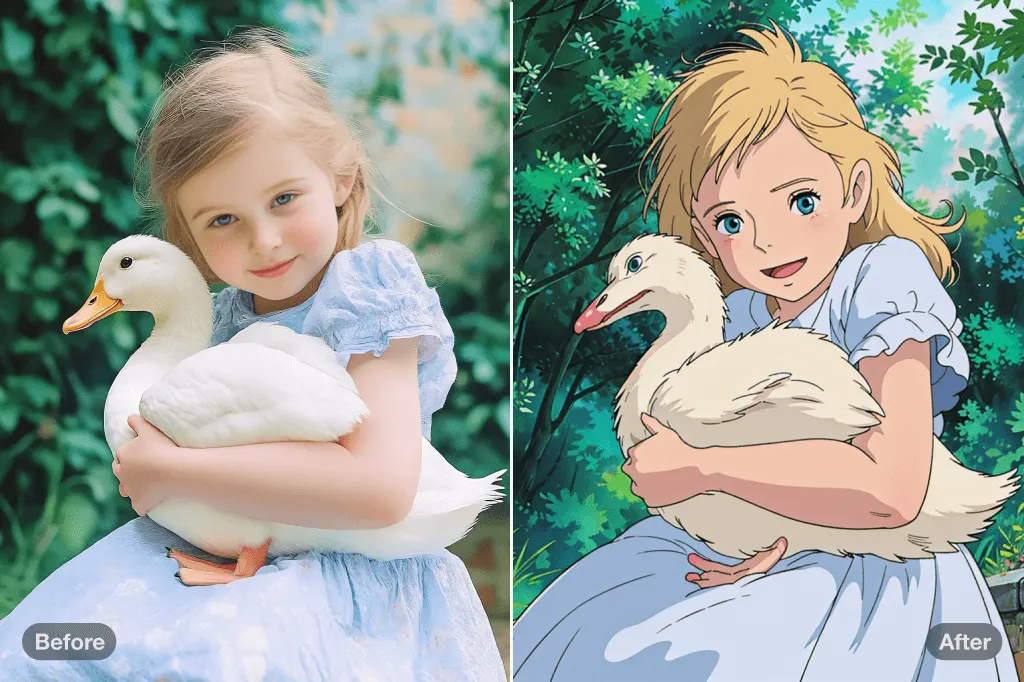 Creating Instant Ghibli Dreamscape without Skills Requirement